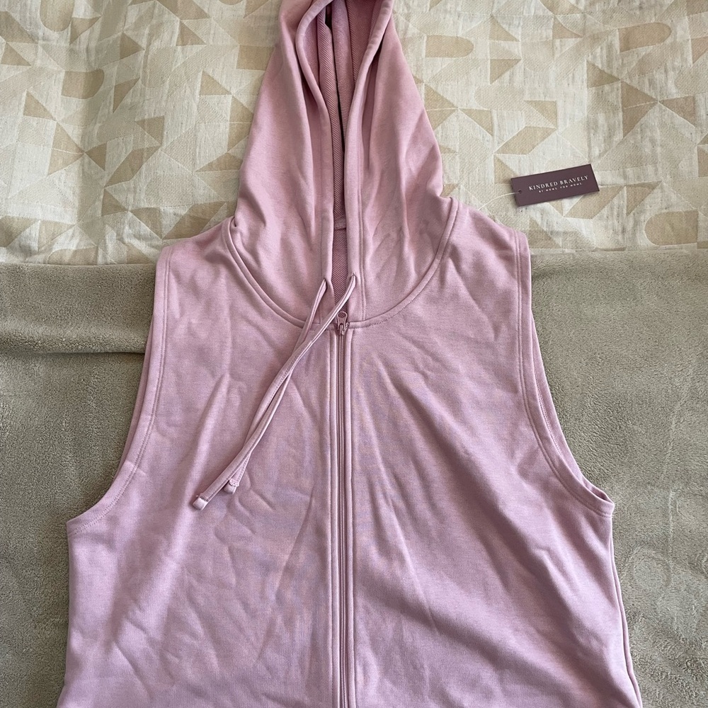 Kindred Bravely Sleeveless Zip Nursing Hoodie - Light Pink